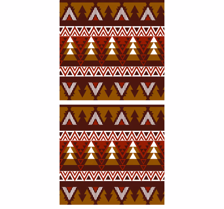 Tenda a rullo stile nordico motivo geometrico della foresta - TenStickers