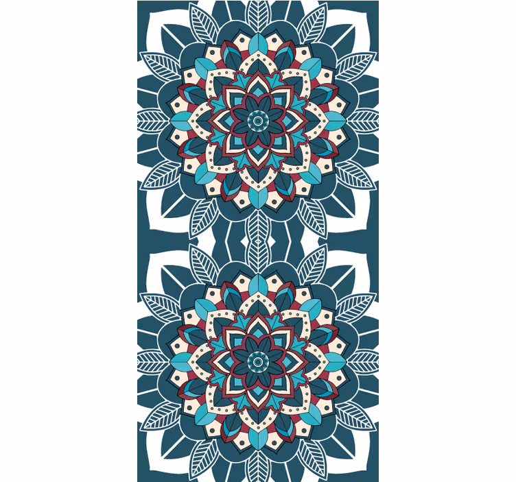 Tende a rullo motivi eleganti piastrelle blu - TenStickers