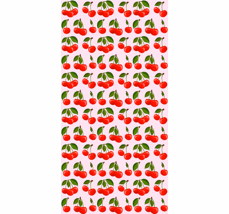 Tenda a rullo cucina modello ciliegia rossa - TenStickers