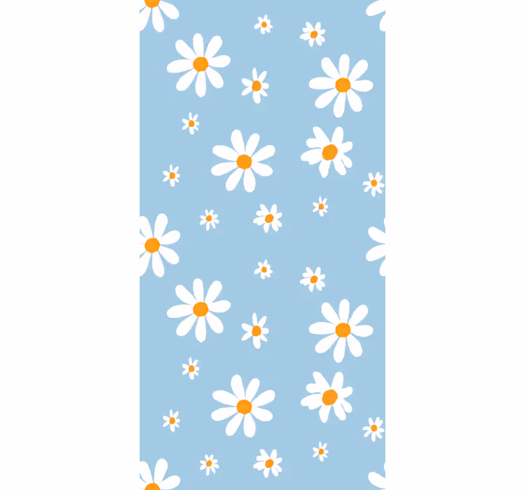 Tenda a rullo fiori e piante delicati motivi a margherita - TenStickers
