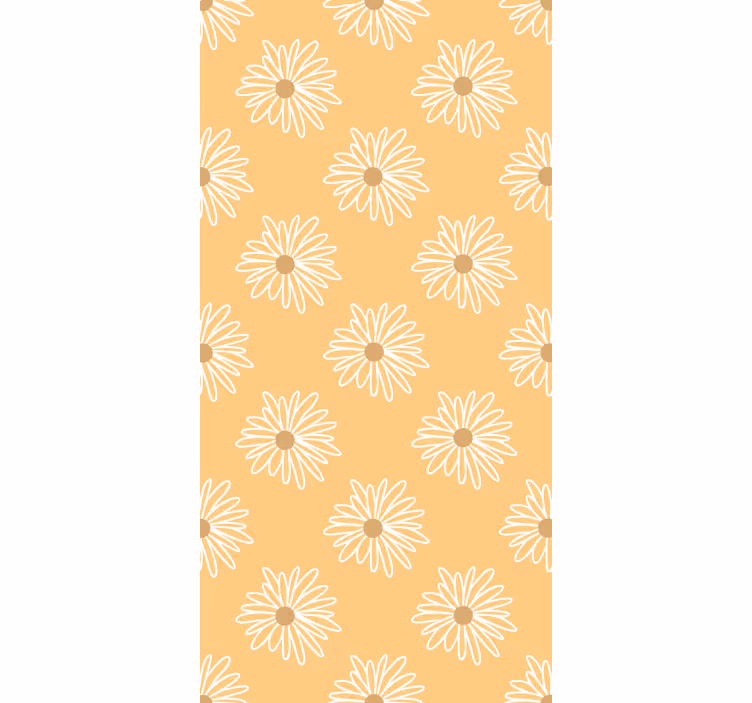 Tenda a rullo fiori disegno margherita gialla - TenStickers