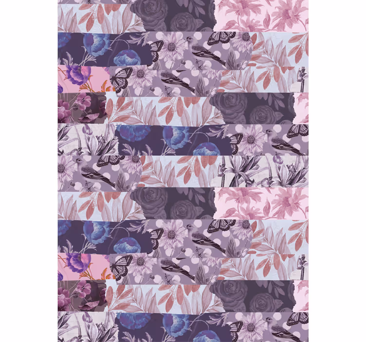 Tenda a rullo collage floreale - TenStickers