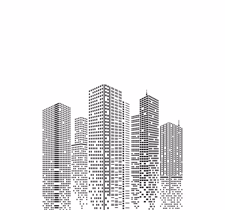 Tende a Rullo con Paesaggio Urbano - TenStickers