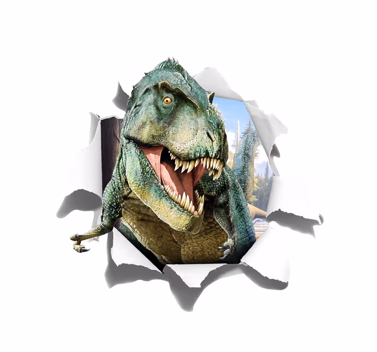 Tenda a rullo bambini 3D T-Rex arrabbiato  - TenStickers
