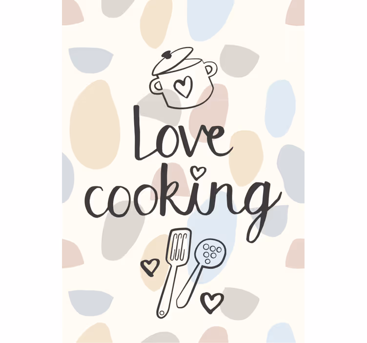 Tenda a rullo cucina Love Cooking - TenStickers