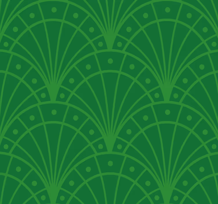 Tenda a rullo verde art deco - TenStickers