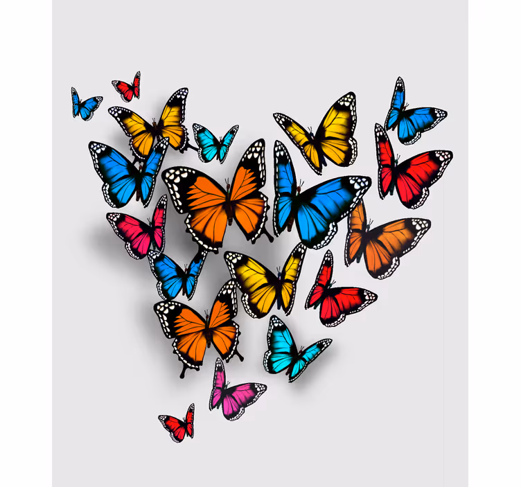 Tende a rullo farfalle colorato brillante - TenStickers