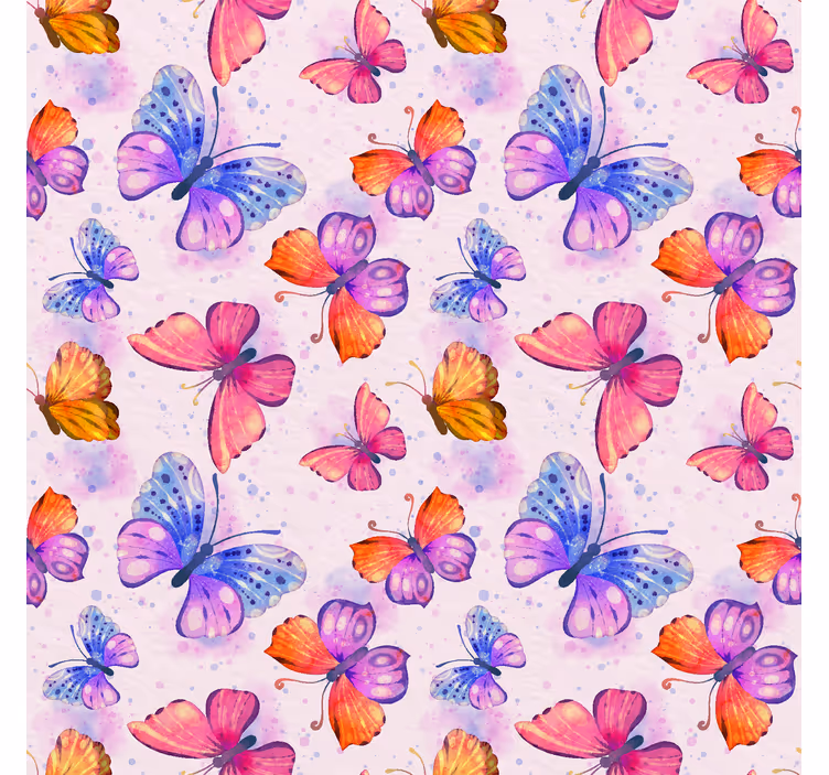 Tende a rullo farfalle acquerello colorato - TenStickers