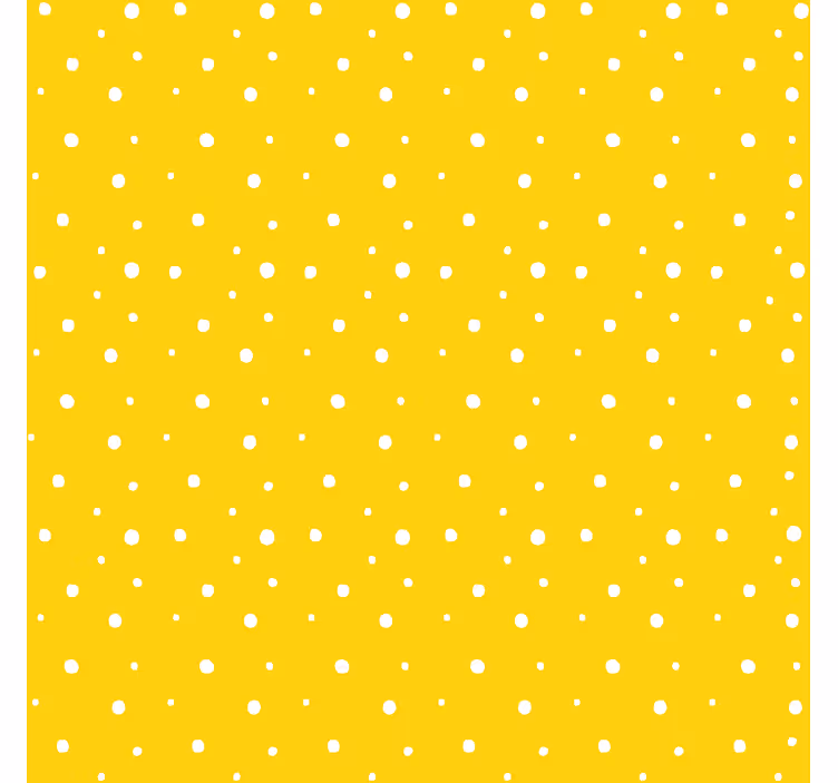 Tenda a rullo color giallo modello di cerchi - TenStickers