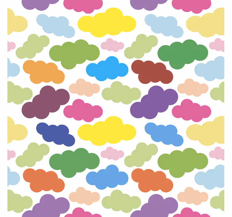 Tenda a rullo nuvole modello colorato - TenStickers
