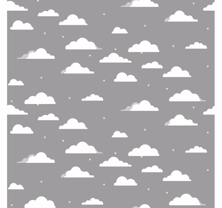 Tenda a rullo nuvole motivo grigio - TenStickers