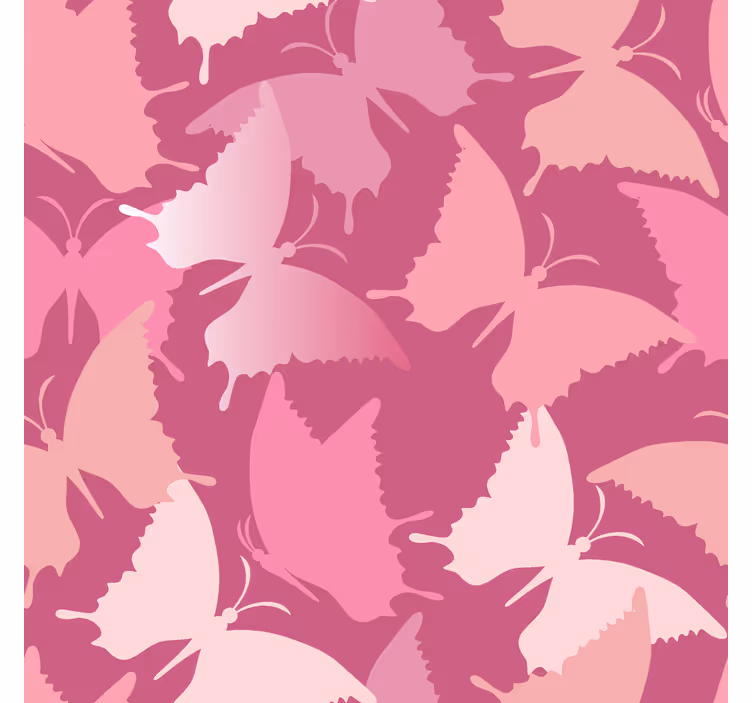 Tenda a rullo farfalle sfondo rosa - TenStickers