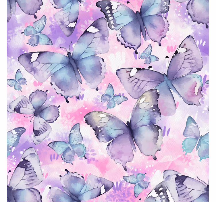 Tenda a rullo farfalle stile splash - TenStickers