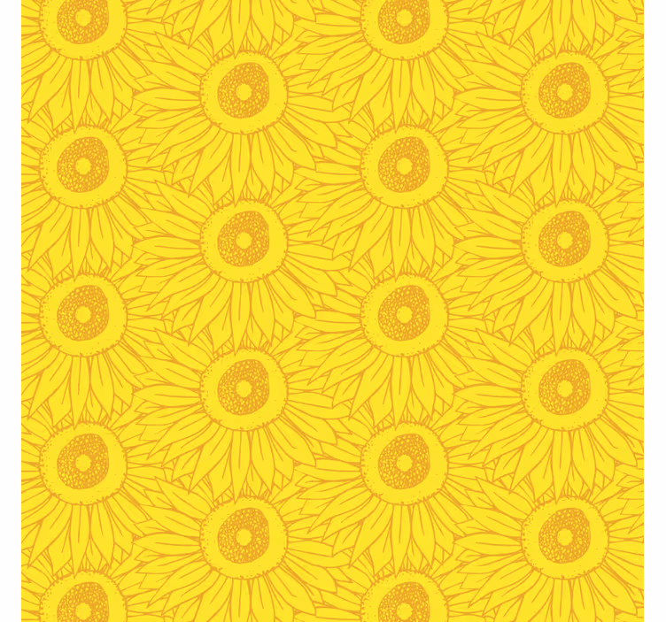 Tenda a rullo gialla sfumature chiare di girasole - TenStickers