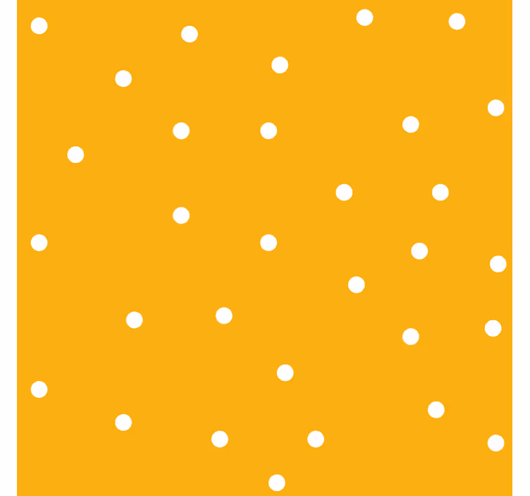 Tenda a rullo gialla motivo a pois bianchi - TenStickers