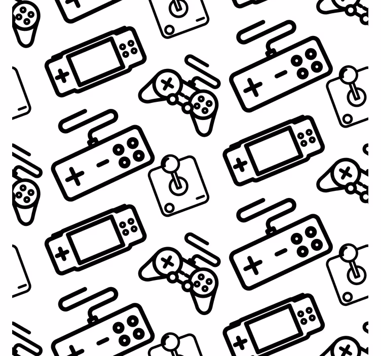Tenda a rullo gamer controllori minimalisti - TenStickers