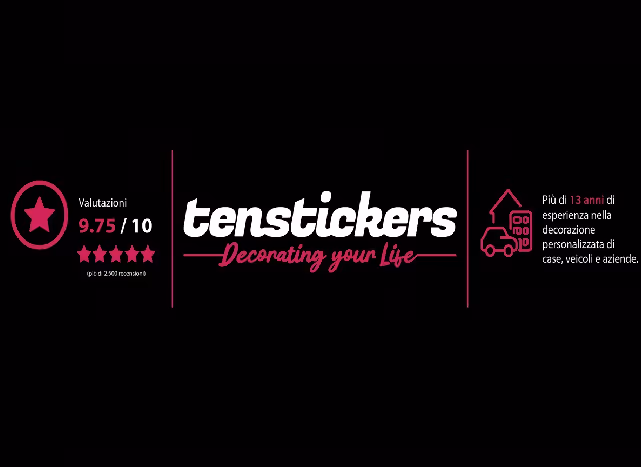 Tenstickers decora la tua vita. Valutazione 4.9/5 (oltre 2500 recensioni).