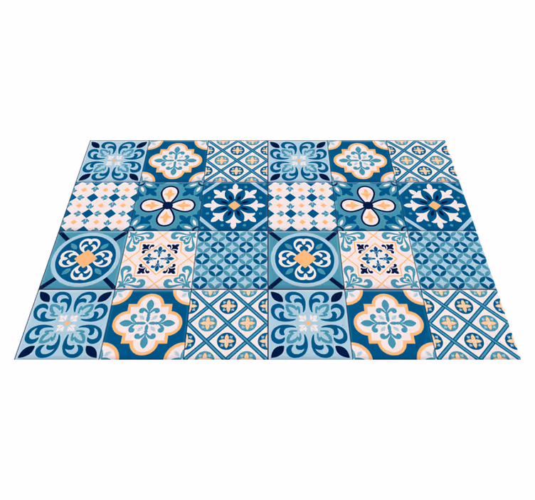 Tovaglietta americana originale idraulica turchese - TenStickers