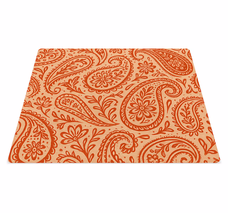 Tovaglietta americana originale motivo paisley rosso caldo - TenStickers