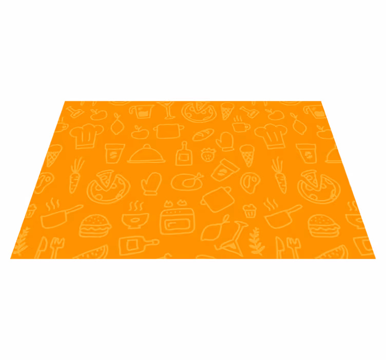 Tovaglietta americana originale motivo icone cucina - TenStickers