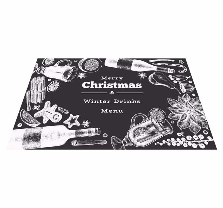 Tovaglietta personalizzata natale menu bevande festive - TenStickers