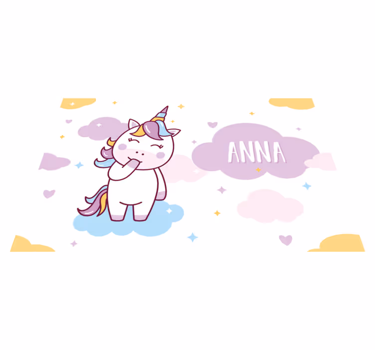 Tovaglietta infantile Unicorno personalizzabile - TenStickers