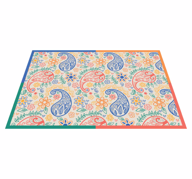 Tovaglietta americana stampa paisley colorata - TenStickers