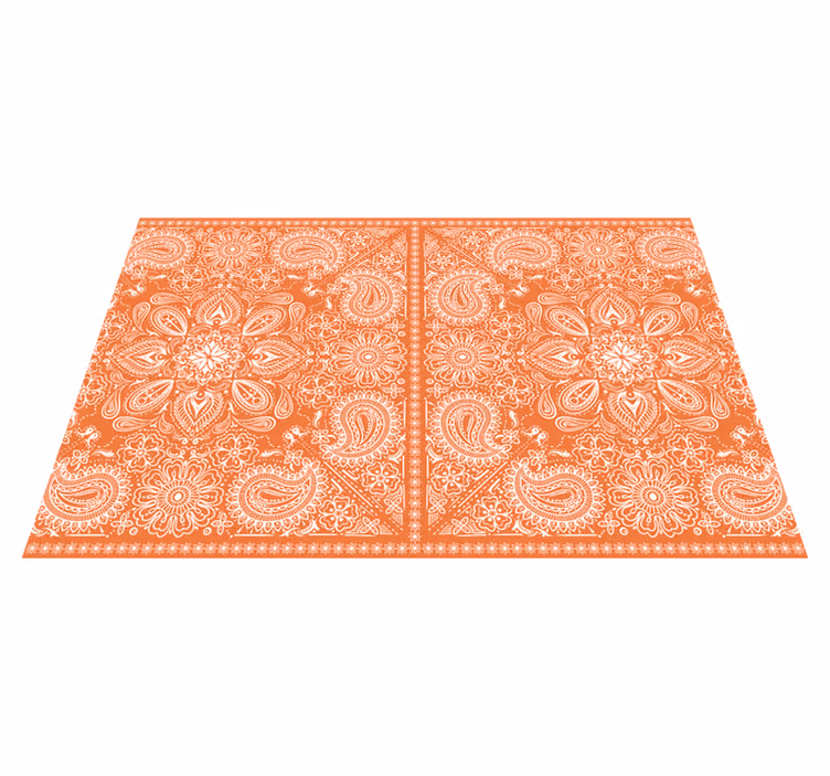 Tovaglietta americana motivo arancione intricato - TenStickers