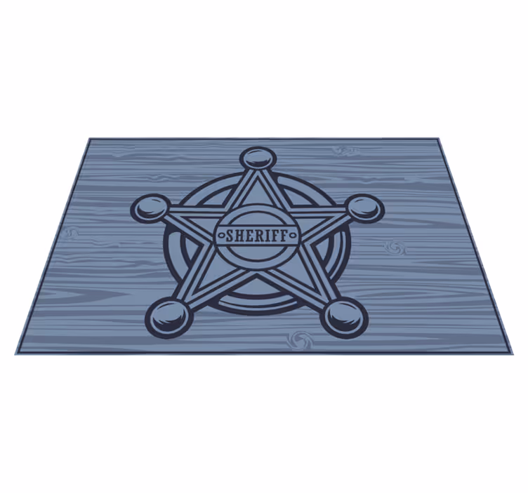 Tovaglietta americana con nome emblema stella sceriffo - TenStickers