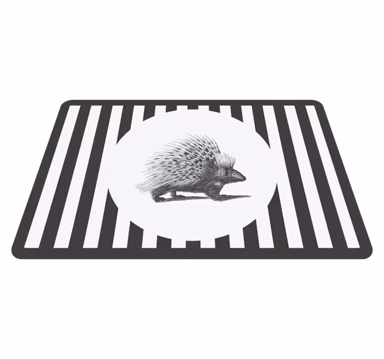 Tovaglietta americana originale design silhouette istrice - TenStickers