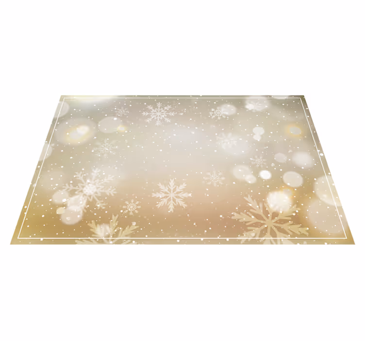 Tovaglietta personalizzata natale sfondo fiocchi di neve - TenStickers