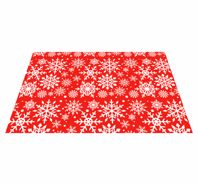 Tovaglietta personalizzata Natale Fiocchi di neve rossi - TenStickers