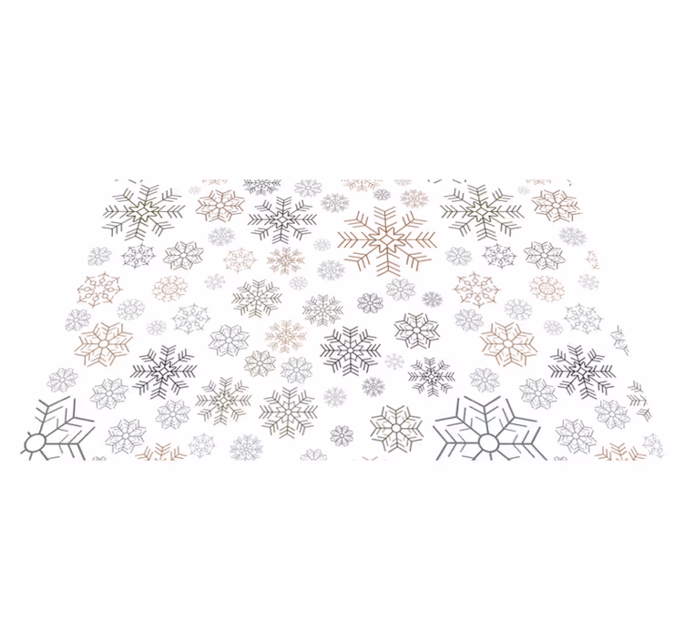 Tovaglietta personalizzata Natale Modello di fiocchi di neve - TenStickers