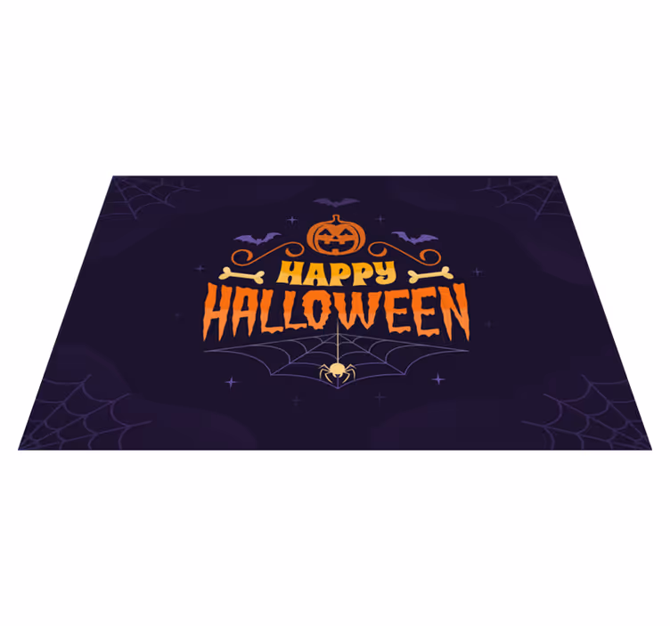 Tovaglietta felice del testo di halloween - TenStickers