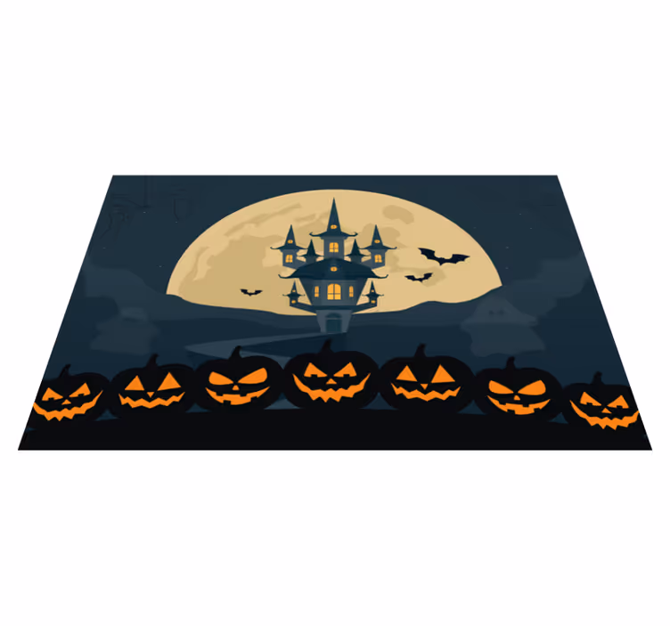 Tovagliette americana halloween scena castello infestato - TenStickers