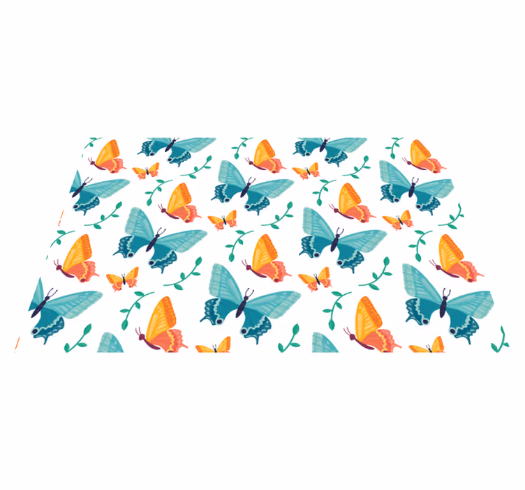 Tovaglietta americana originale con motivo farfalle colorate - TenStickers