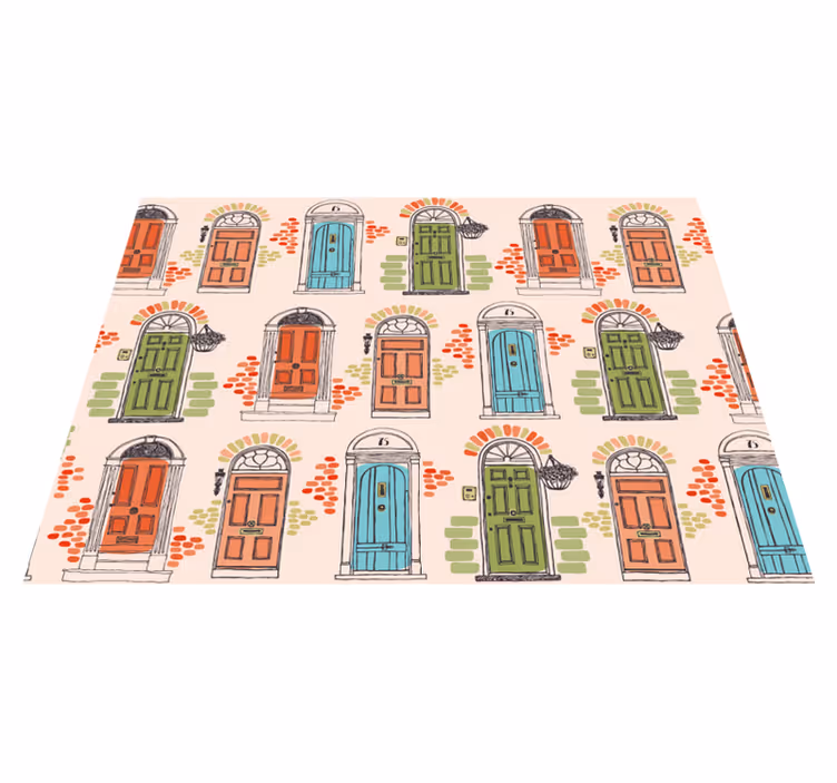 Tovaglietta americana originale motivi colorati per porte - TenStickers