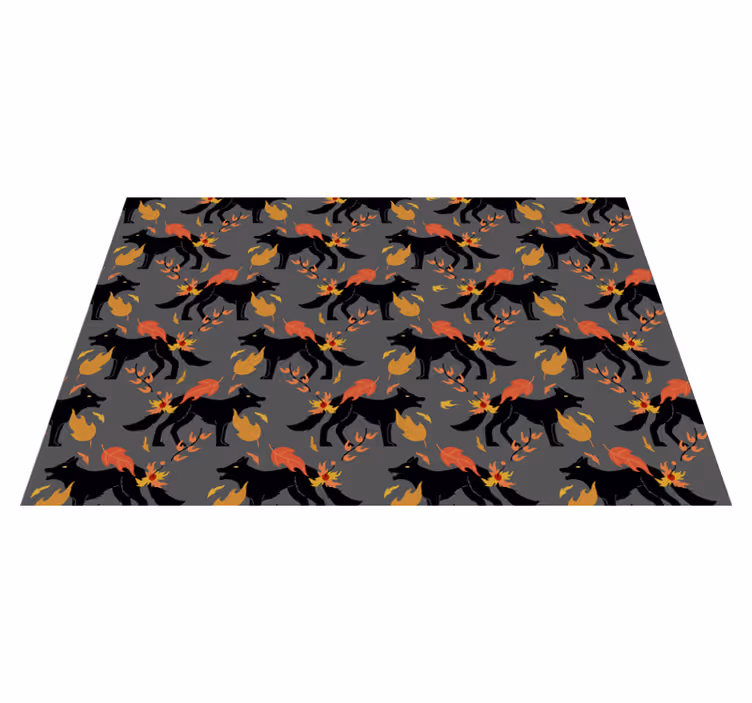 Tovagliette americana halloween volpi con fiamme - TenStickers