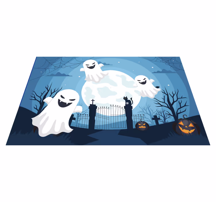 Tovagliette americana halloween scena fantasmatica giocosa - TenStickers