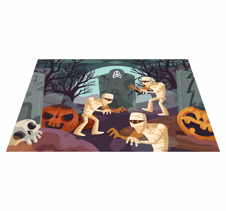 Tovagliette americana halloween mummie dal cimitero - TenStickers