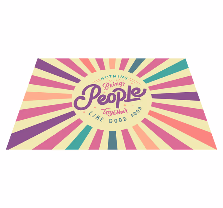 Tovaglietta americana frase unisce le persone - TenStickers