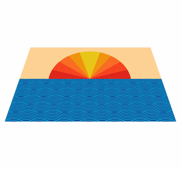 Tovaglietta americana onde oceaniche all'alba - TenStickers