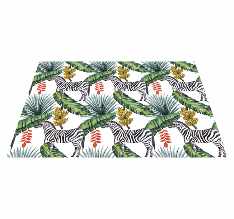 Tovaglietta americana motivo foglia zebra - TenStickers