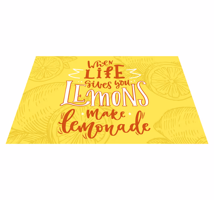 Tovaglietta americana frase limoni motivazionali - TenStickers