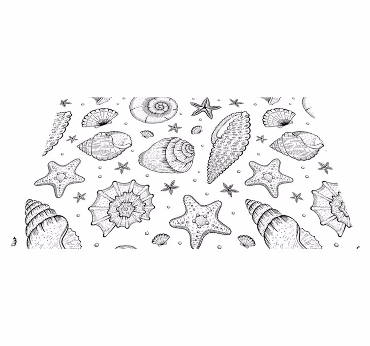 Tovaglietta americana motivo con conchiglie - TenStickers