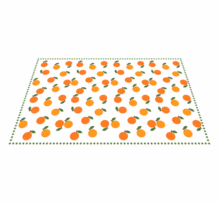 Tovaglietta americana originale arance con foglie verdi - TenStickers