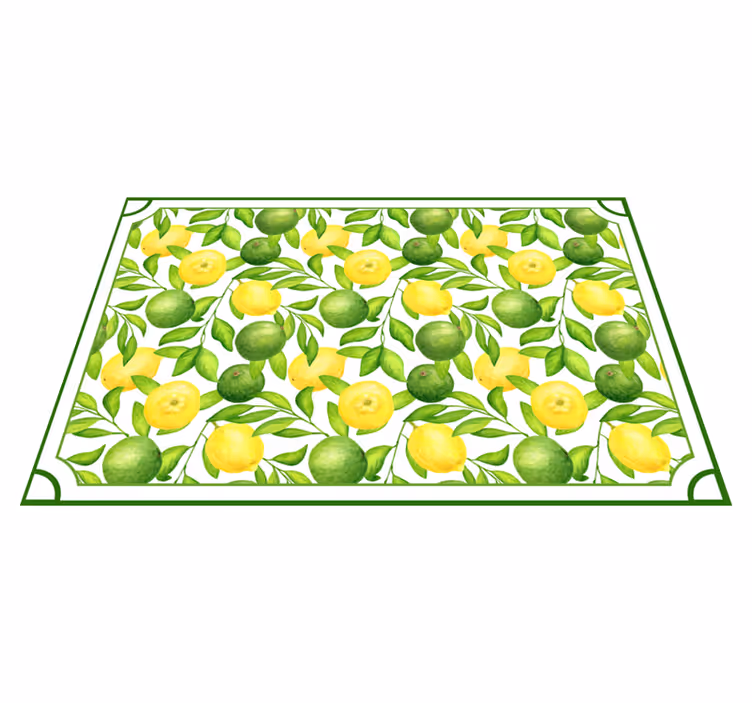 Tovaglietta americana texture Cornice di limoni e limette da mens - TenStickers