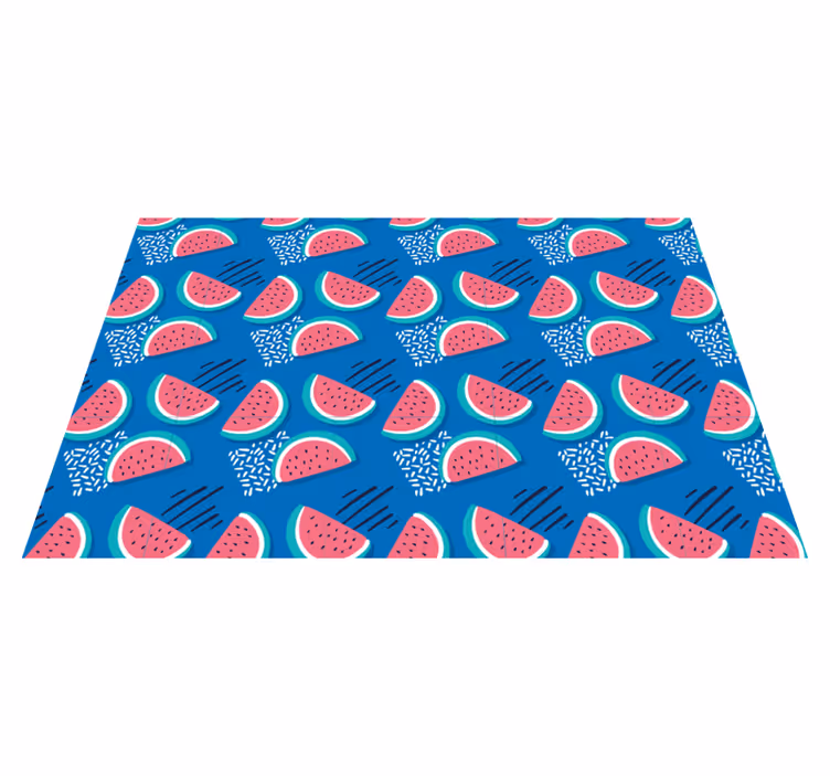 Tovaglietta personalizzata originale Anguria a fette sul blu - TenStickers