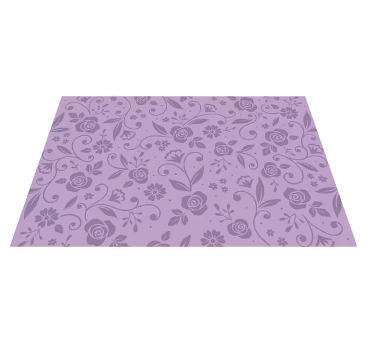 Tovaglietta americana motivo floreale viola - TenStickers