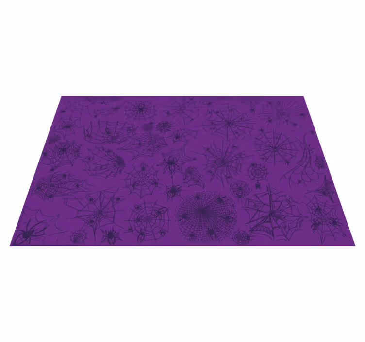 Tovaglietta colazione altri colori Viola con ragno e ragnatela - TenStickers